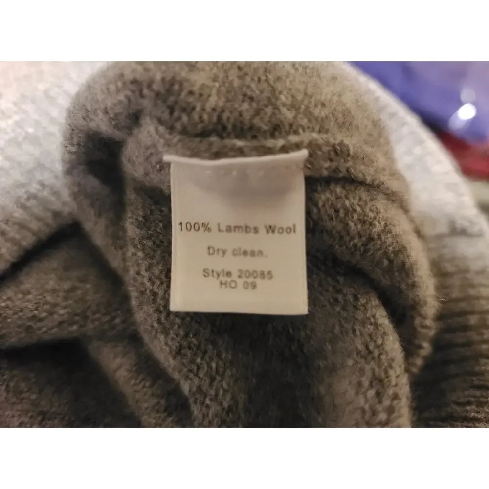 J Crew shawl collar gray premium lambswool sweater - large